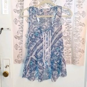 Sleeveless Sheer Blouse